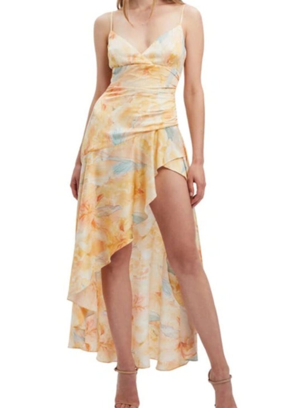 BARDOT Kalani Floral Print Midi Dress In Tropicana - Size 4 NWT